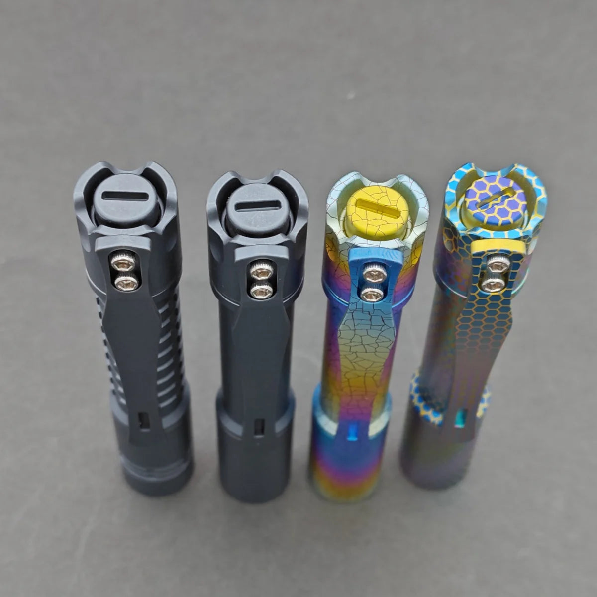 ReyLight Pineapple Mini MK II- Ti anodized, Cracks