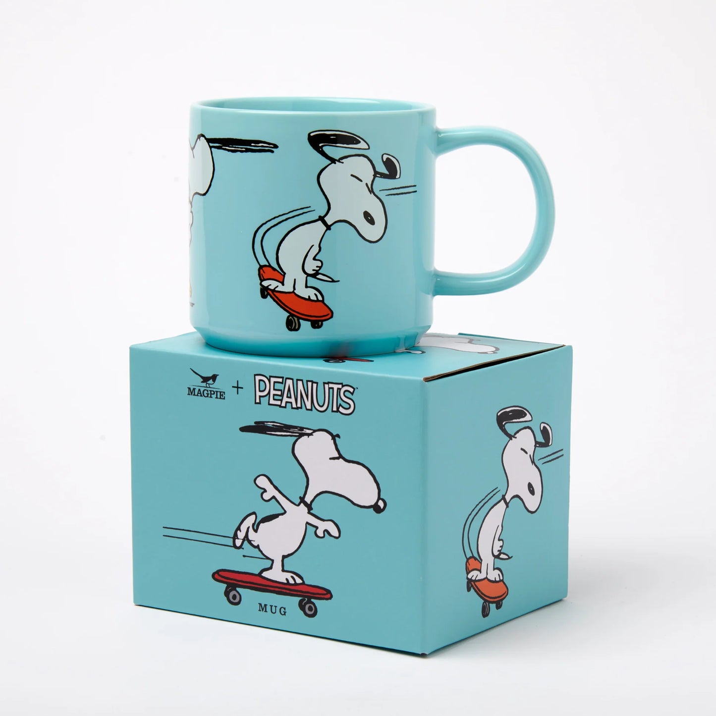Magpie Peanuts Mug, Skateboard