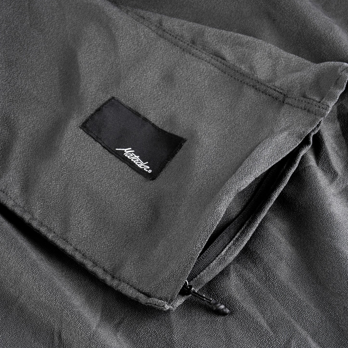 Matador NanoDry Packable Beach Towel, Charcoal