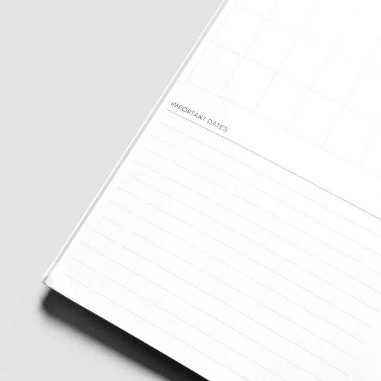 Cloth & Paper Travel Notebook A5 Slim, Monthly Admin Lagoon