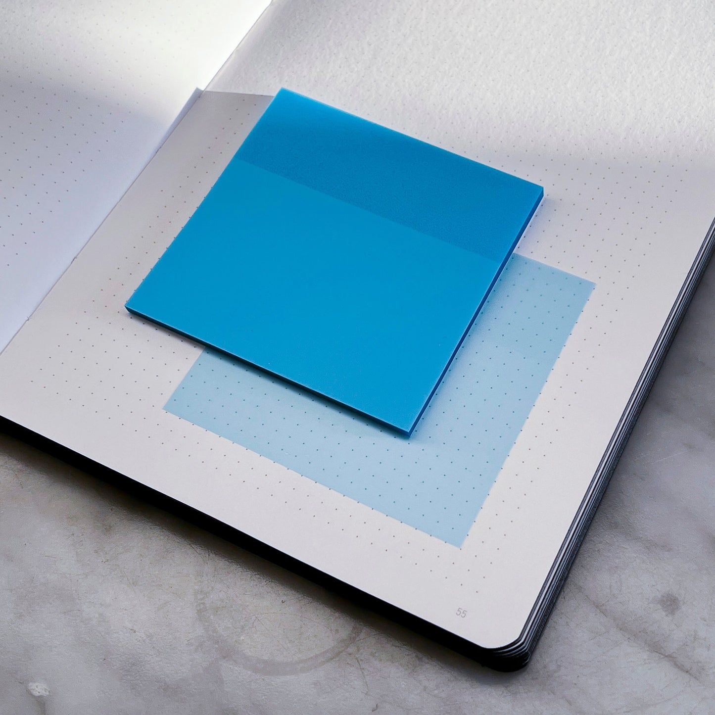 Gjennomsiktige Post-it Neon, 75x75mm