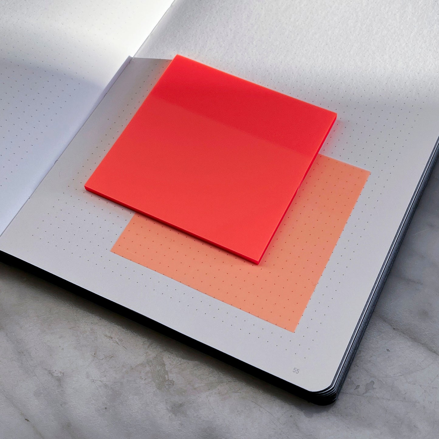 Gjennomsiktige Post-it Neon, 75x75mm