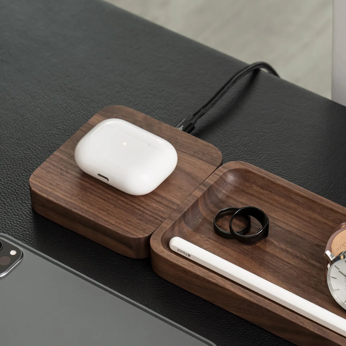 Oakywood Charging Pad OakyBlocks, Walnut