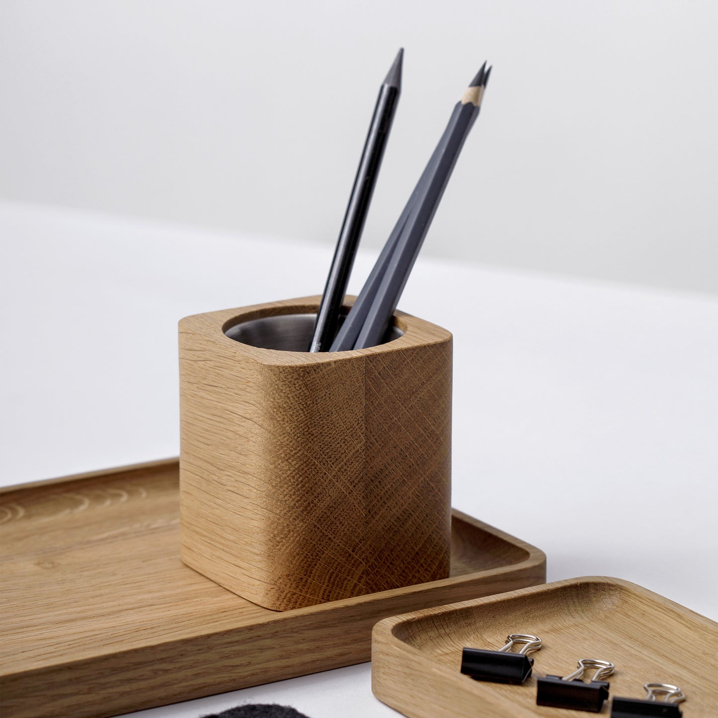Oakywood Cubic Pot, Oak