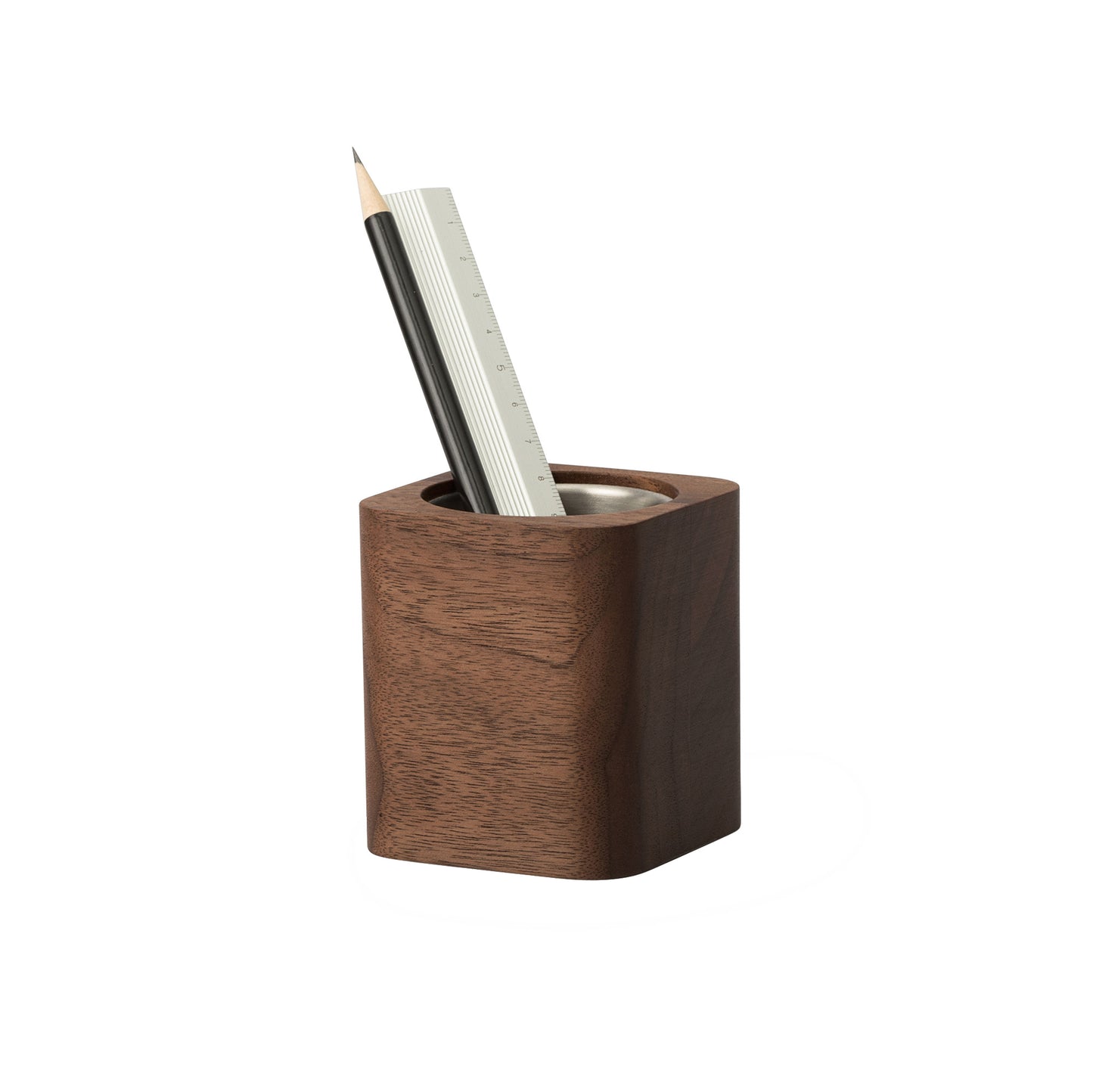 Oakywood Cubic Pot, Walnut