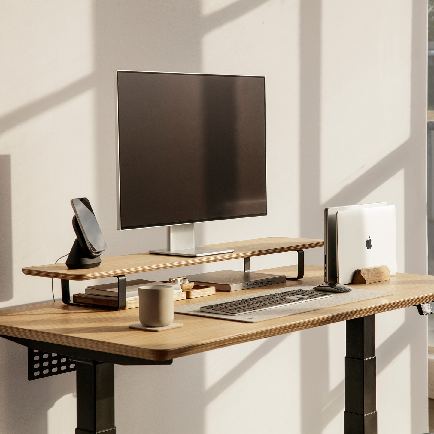 Oakywood Dual Laptop Dock, Oak