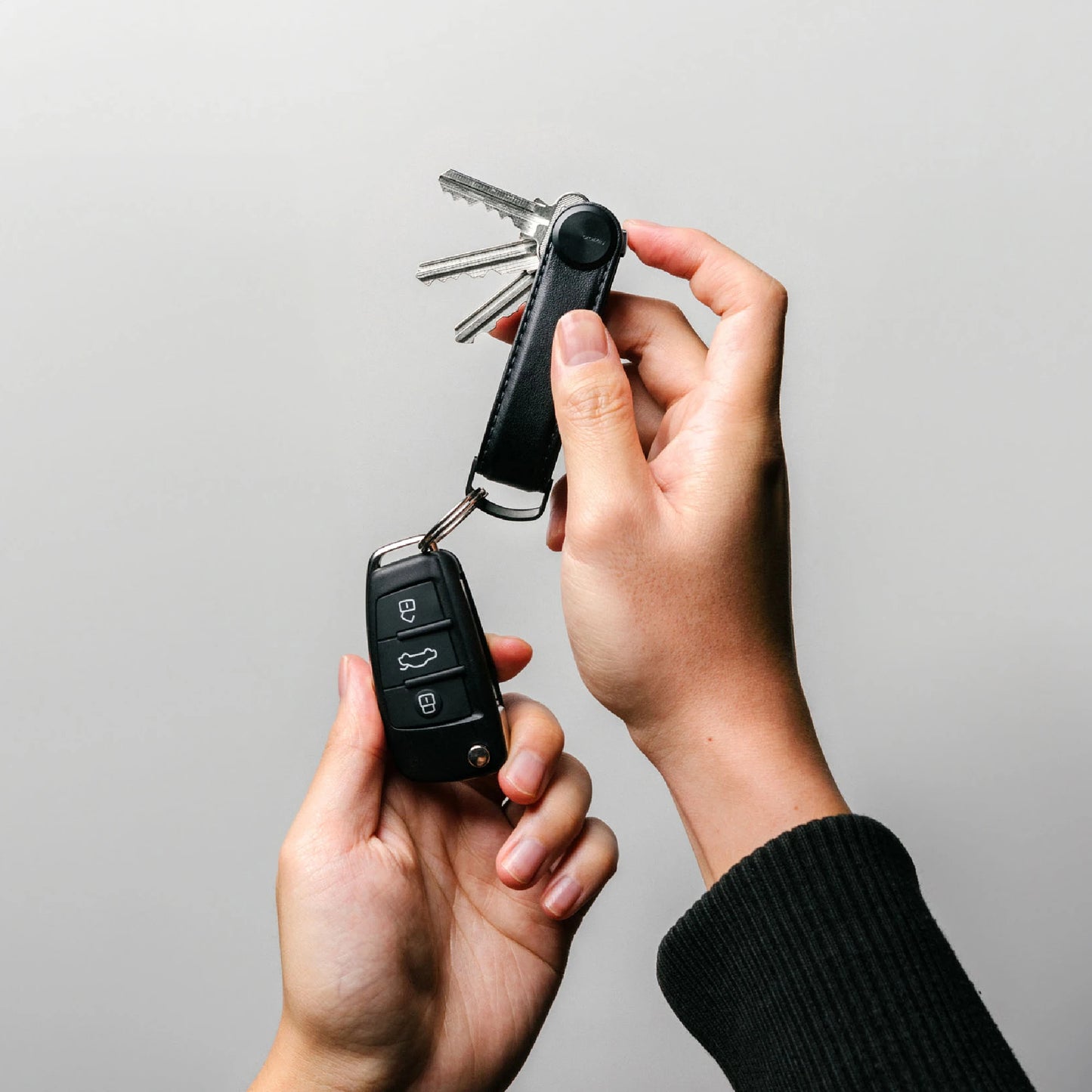 Orbitkey Key Organiser Pro Leather, Blackout