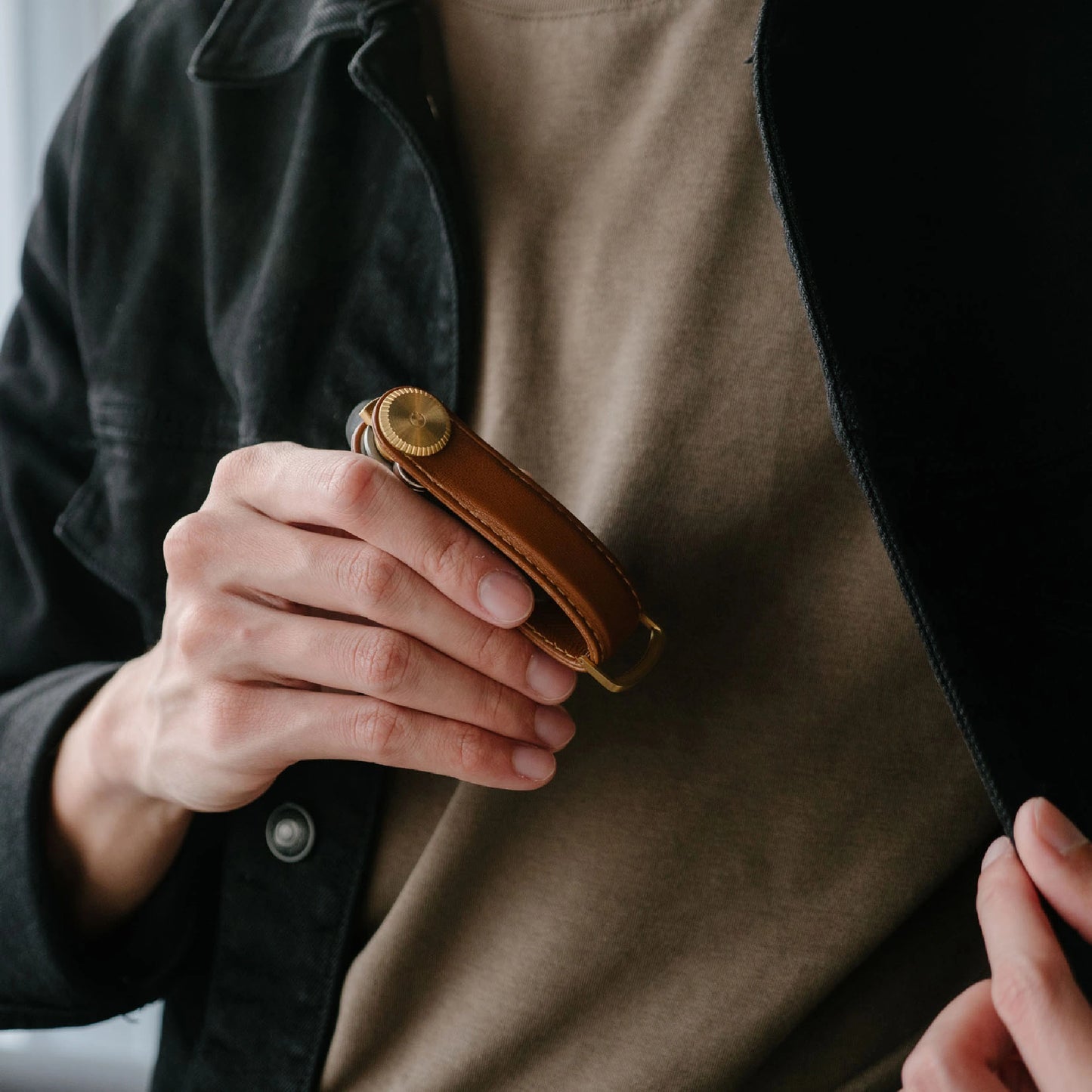 Orbitkey Key Organiser Pro Leather, Cedar