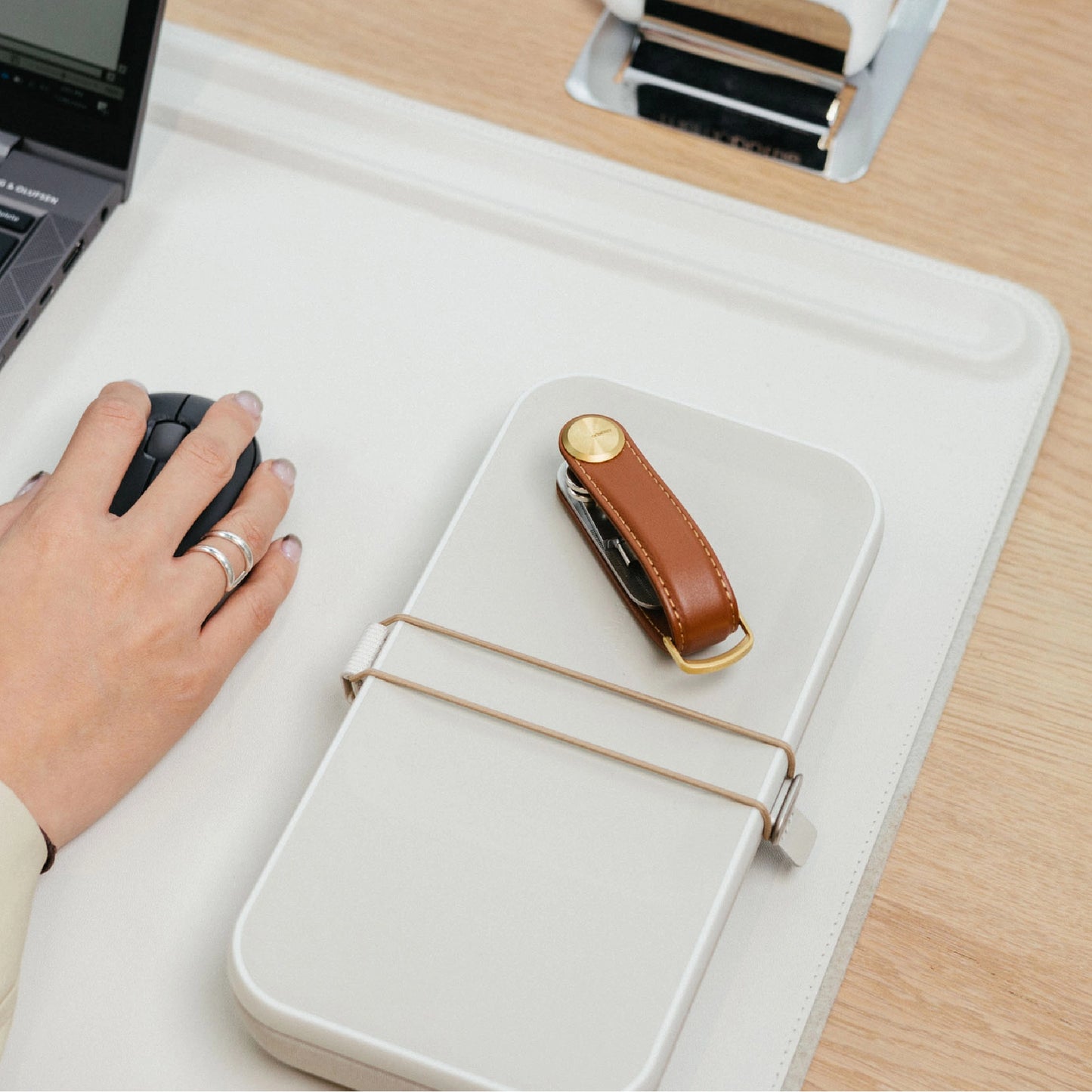 Orbitkey Key Organiser Pro Leather, Cedar