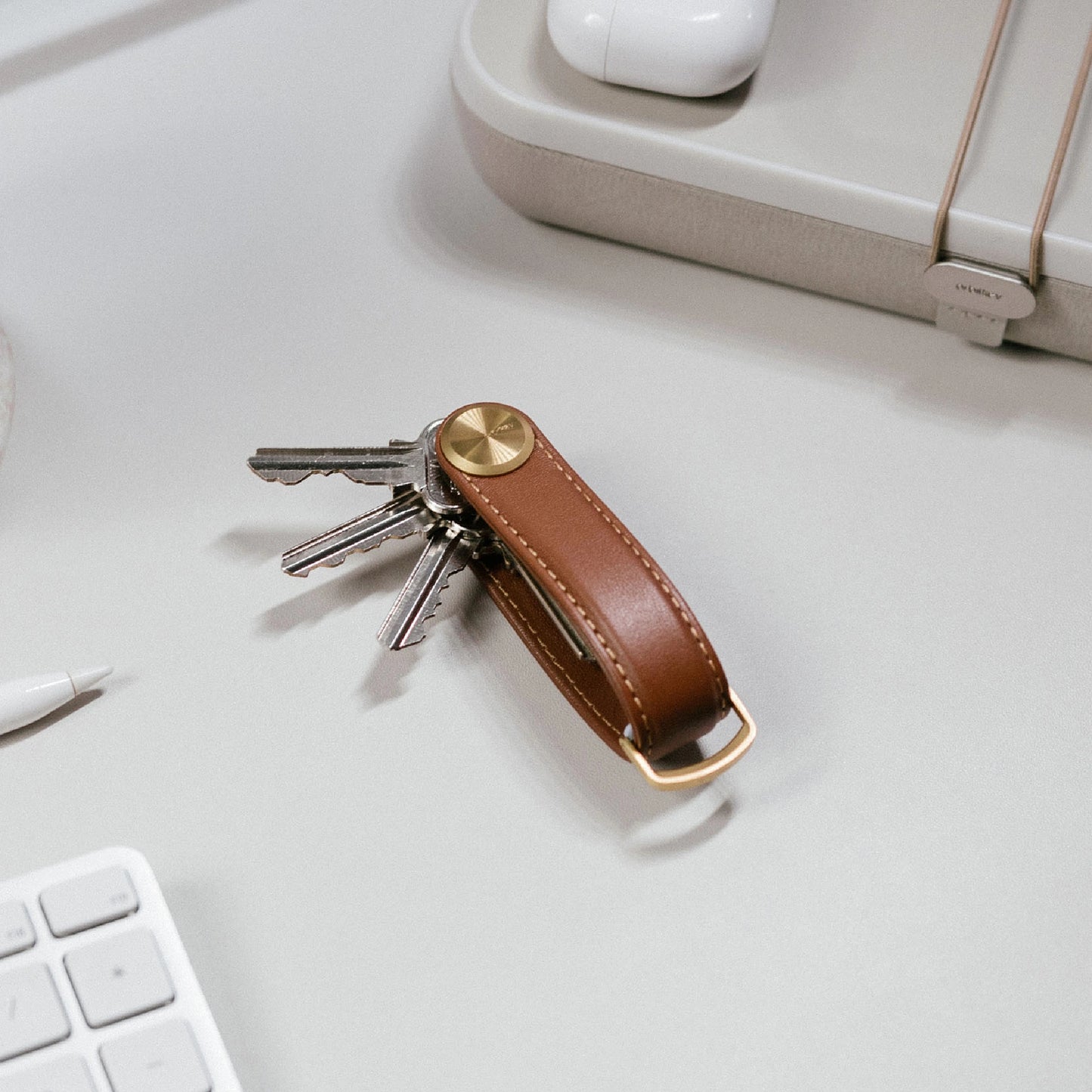 Orbitkey Key Organiser Pro Leather, Cedar