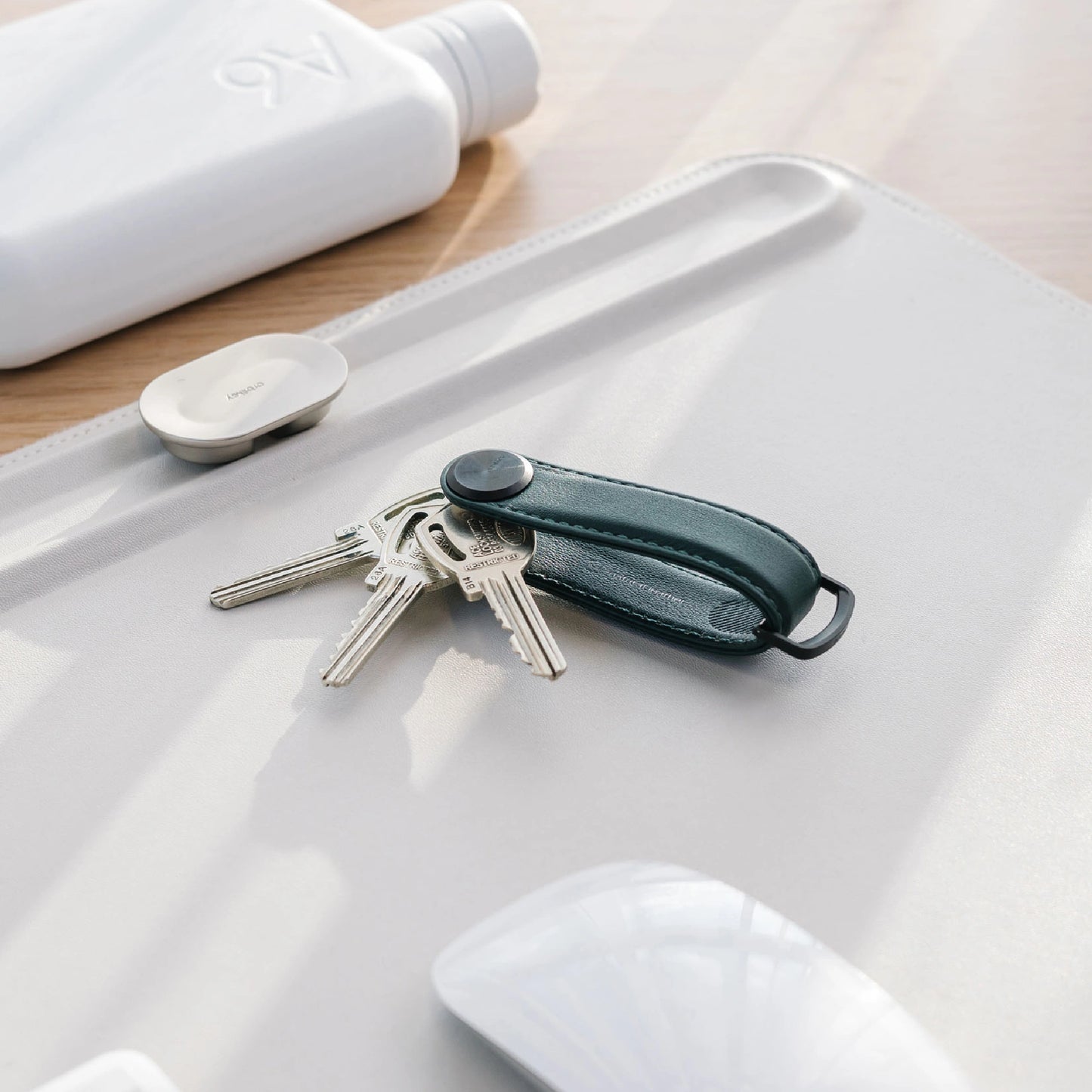 Orbitkey Key Organiser Pro Leather, Evergreen