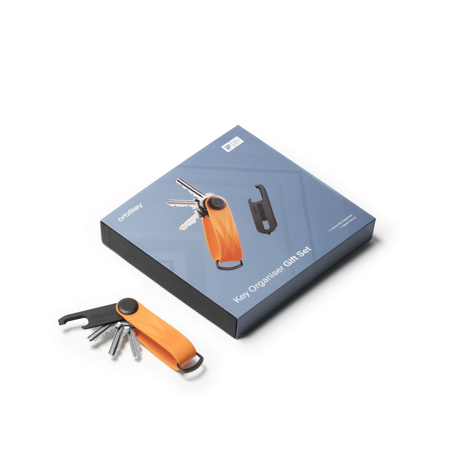 Orbitkey Key Organiser Active + Multi-Tool v2 Set, Tangerine