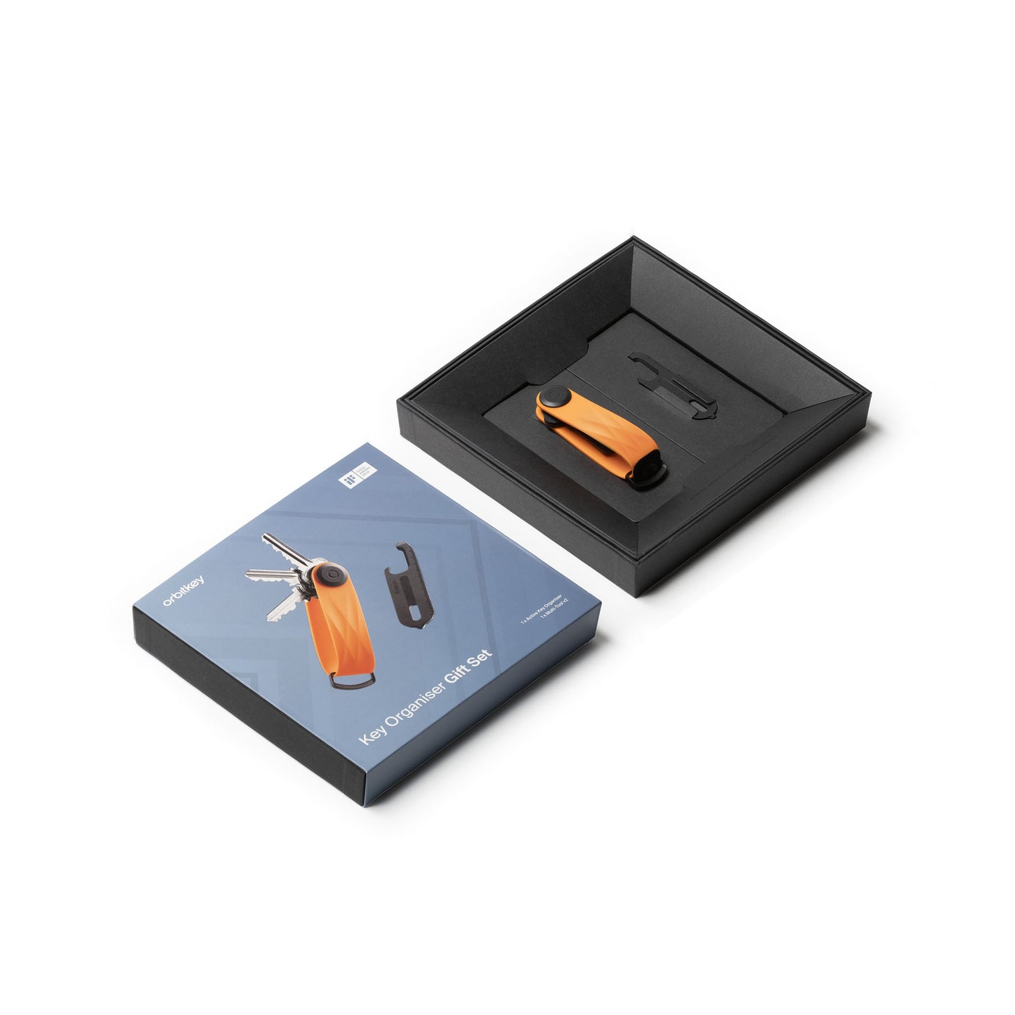 Orbitkey Key Organiser Active + Multi-Tool v2 Set, Tangerine