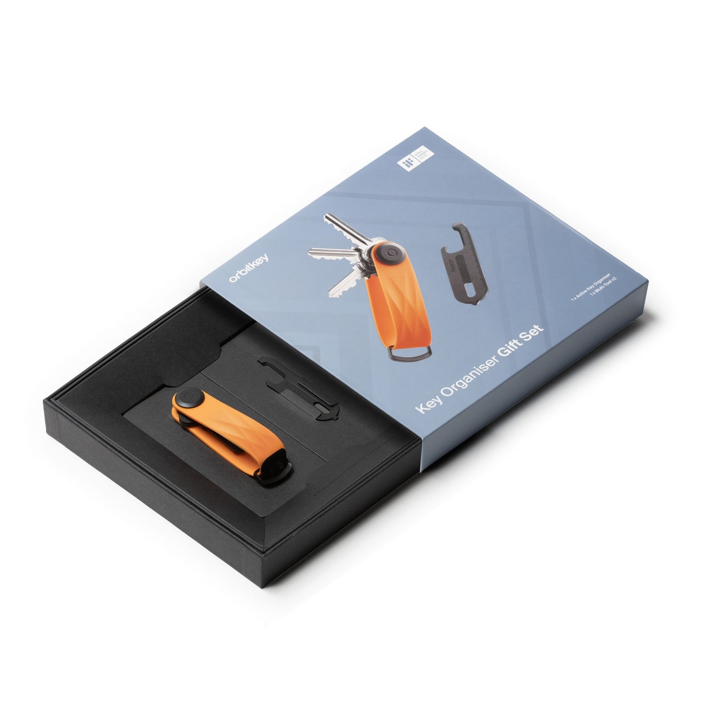 Orbitkey Key Organiser Active + Multi-Tool v2 Set, Tangerine