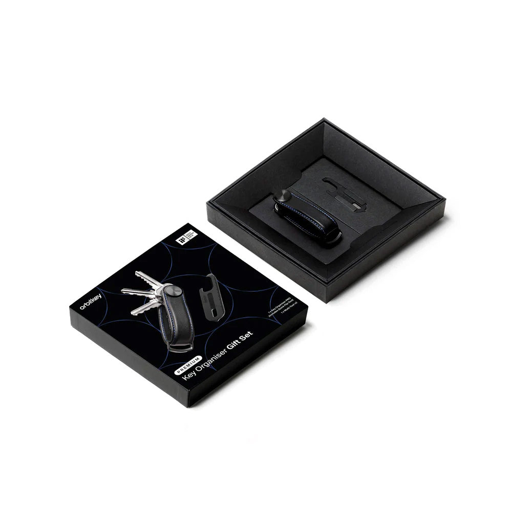 Orbitkey Key Organiser Pro + Multi-Tool v2 Set, Black/Blue