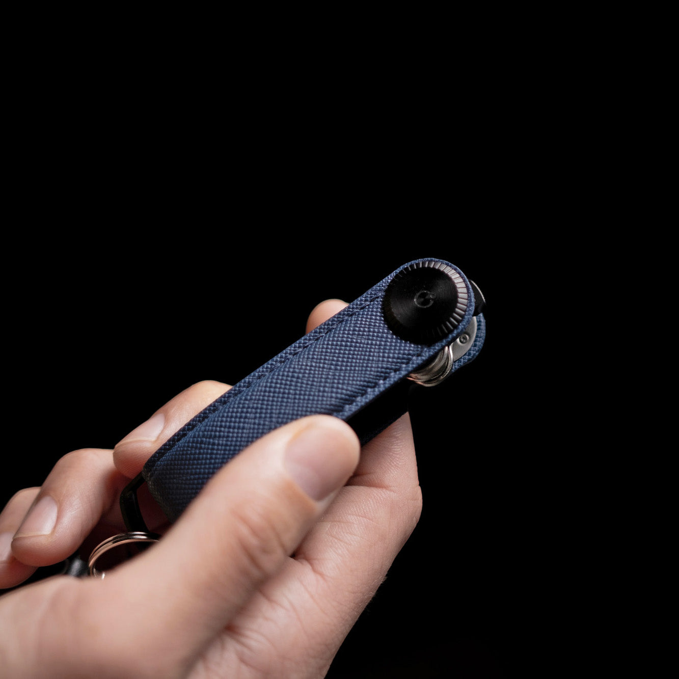 Orbitkey Key Organiser Pro Saffiano Leather, Oxford Navy