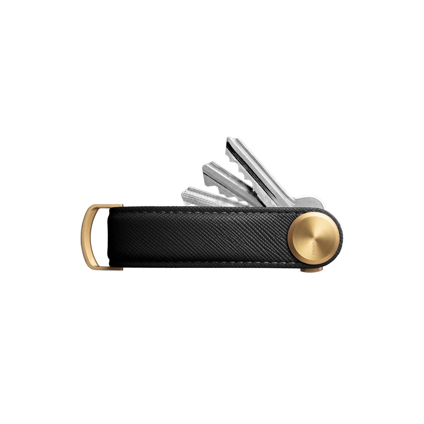 Orbitkey Key Organiser Pro Saffiano Leather, Liquorice Black