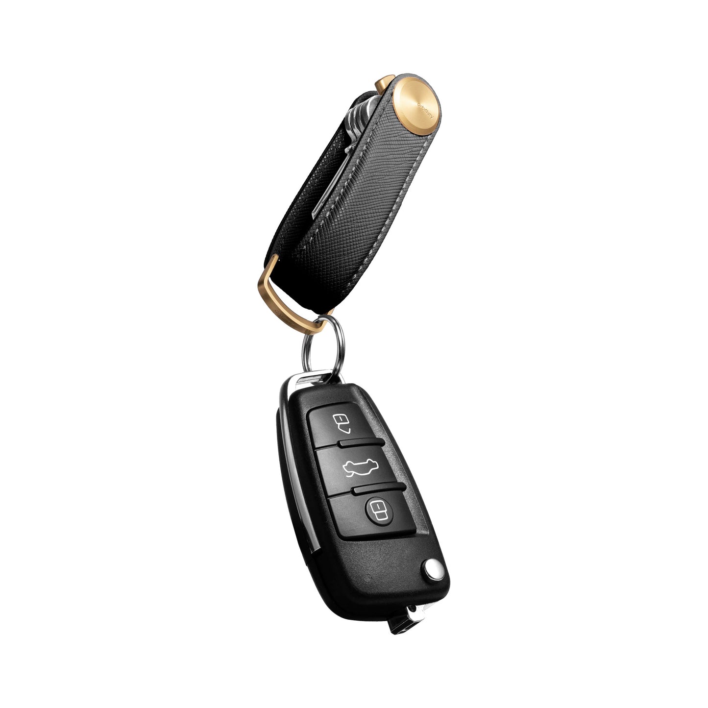 Orbitkey Key Organiser Pro Saffiano Leather, Liquorice Black
