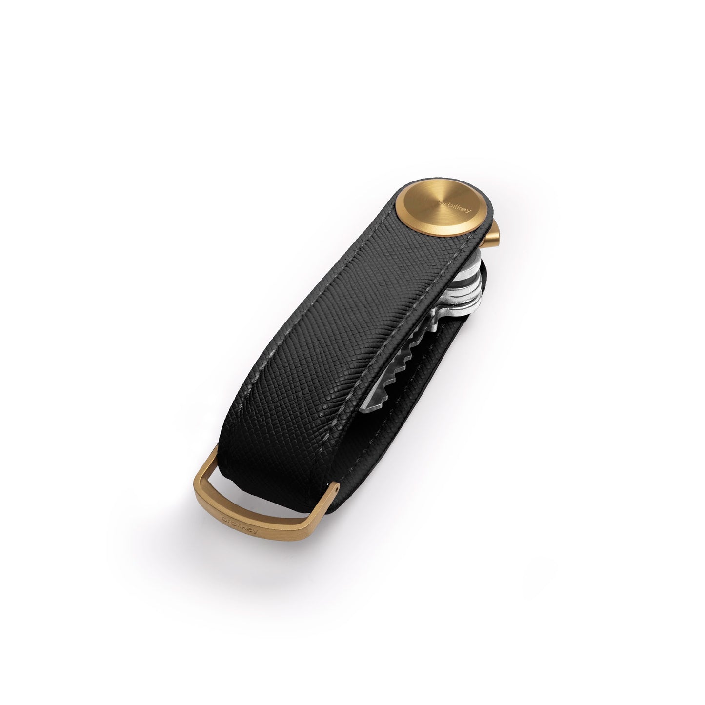 Orbitkey Key Organiser Pro Saffiano Leather, Liquorice Black