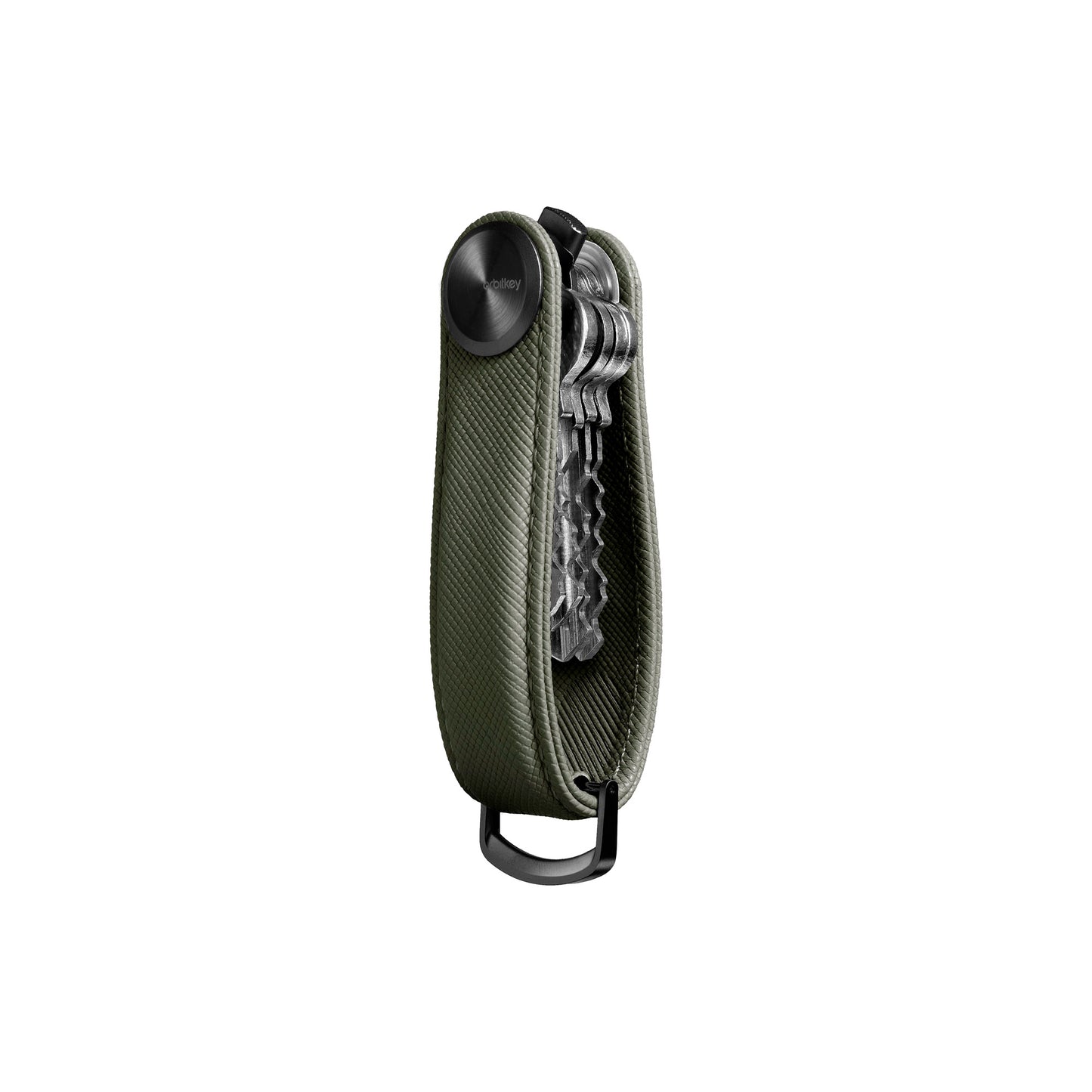 Orbitkey Key Organiser Pro Saffiano Leather, Olive
