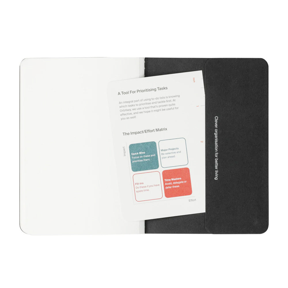 Orbitkey Organisation Pocket Notebook, Black