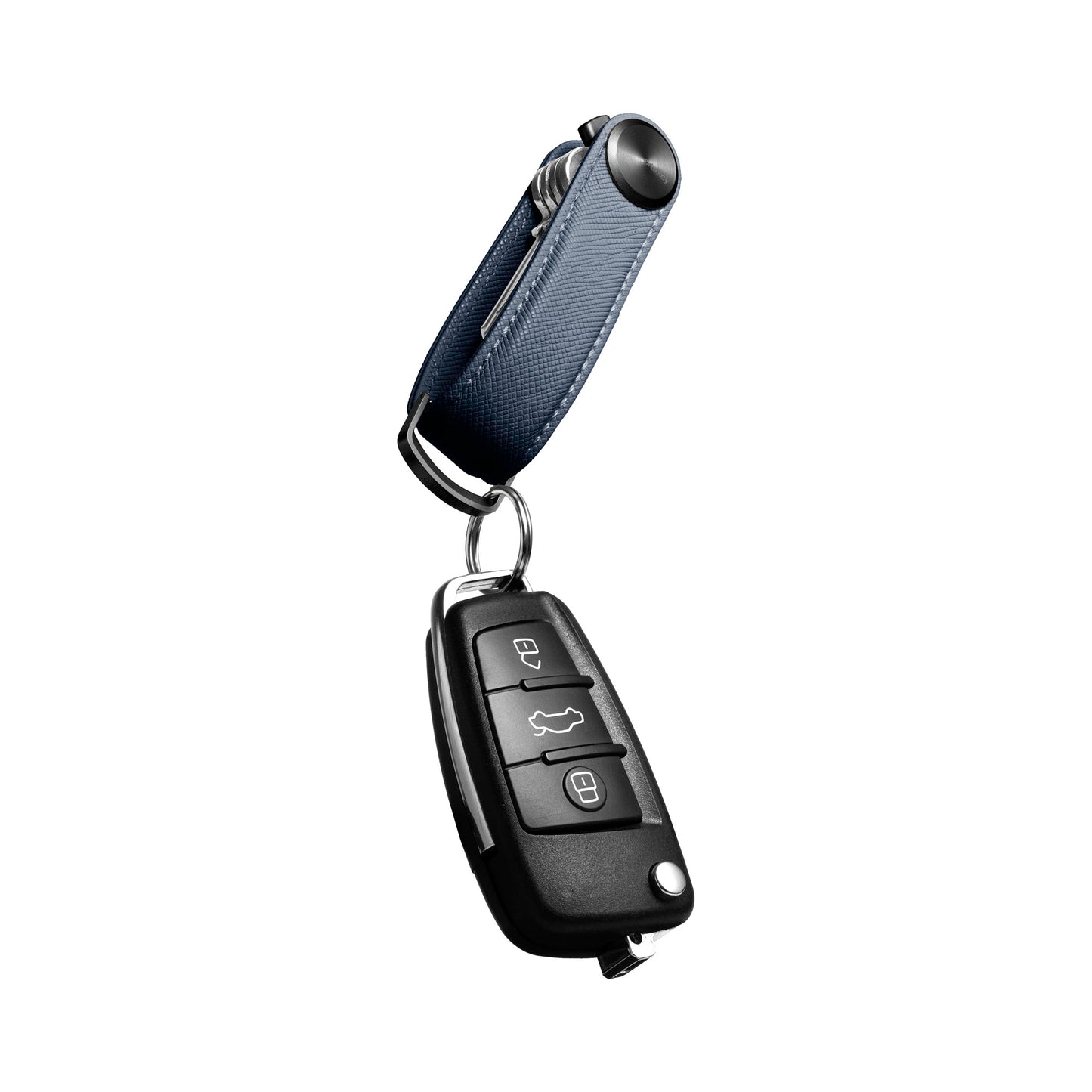 Orbitkey Key Organiser Pro Saffiano Leather, Oxford Navy