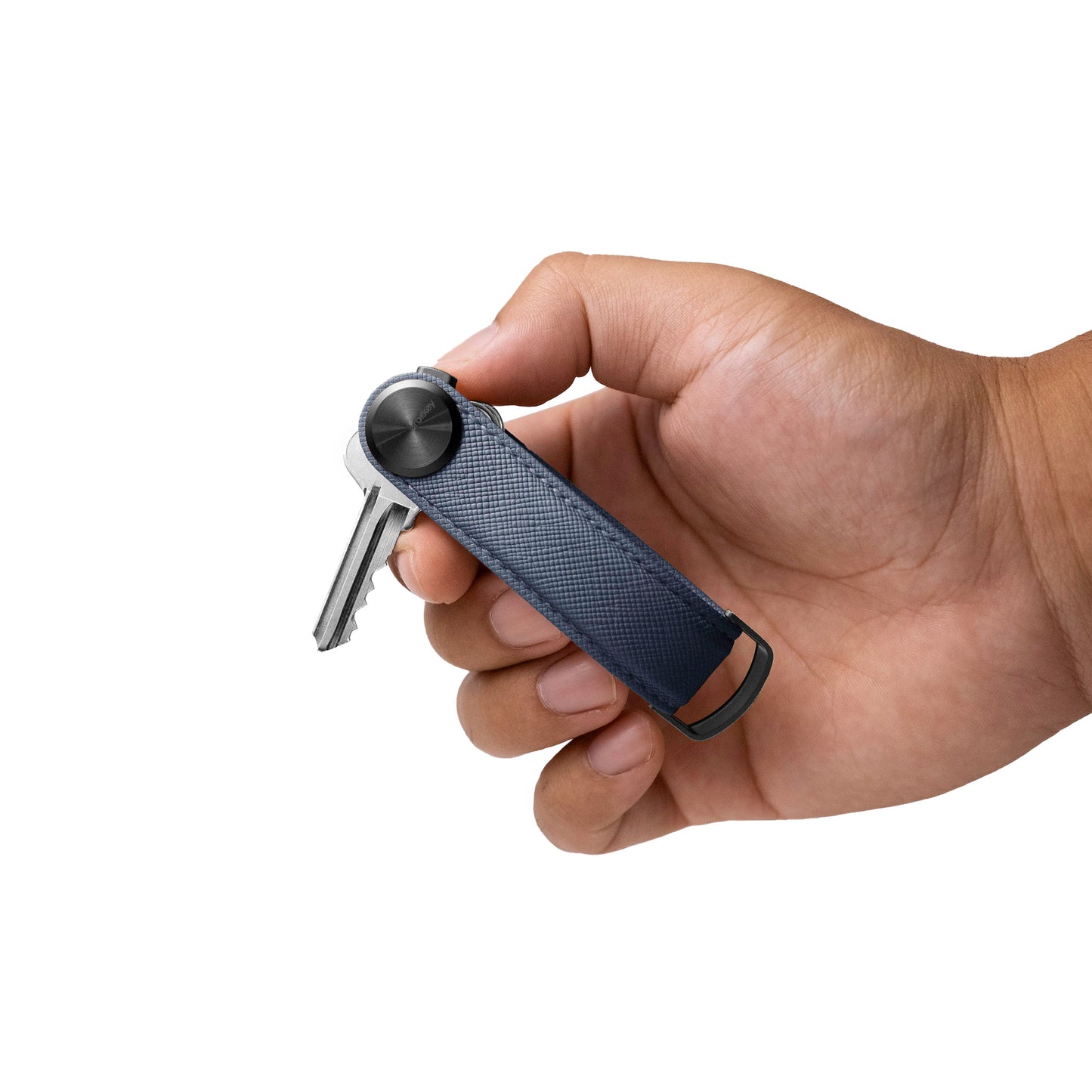Orbitkey Key Organiser Pro Saffiano Leather, Oxford Navy