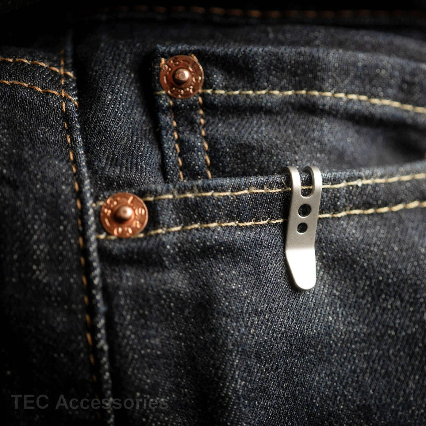 TEC-Accessoires P-7 Suspension Clip Single, Bead Blasted Stainless Steel