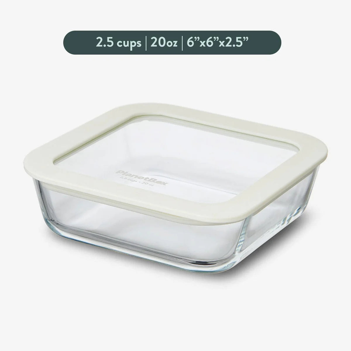 PlanetBox Glass Food Storage Containers, Small Square
