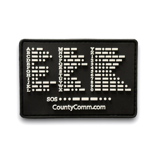 CountyComm Signal Sentry - Morse Code & SOS Patch, Glow