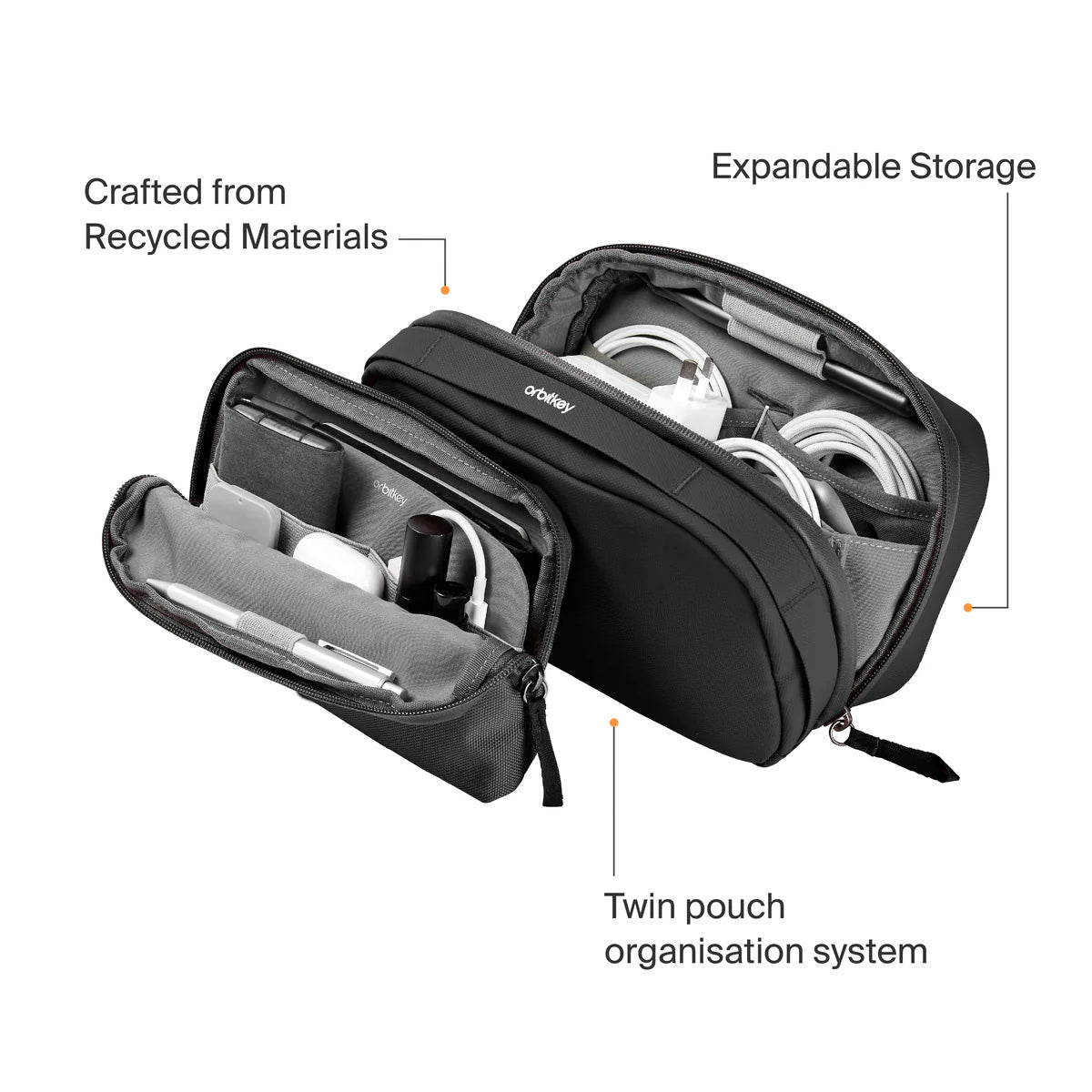 Orbitkey 2-in-1 Tech Pouch Limited Edition, Plum