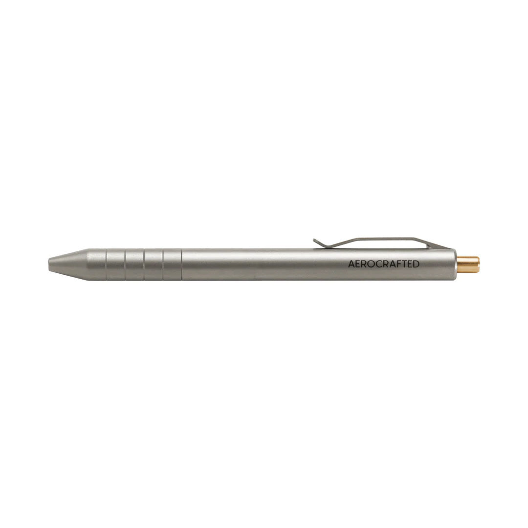 Aerocrafted Retract Click Pen Titanium/Bronze, Large (Parker)