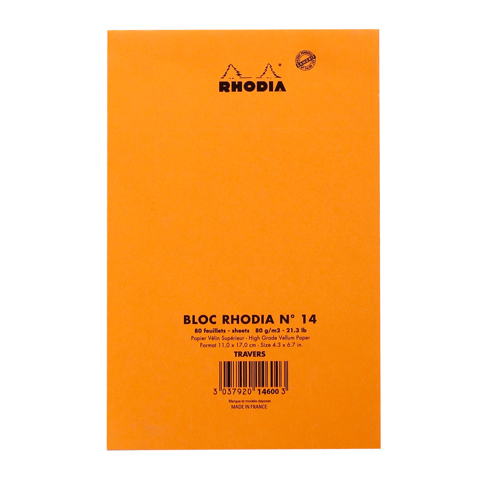Rhodia Head Stapled Pad No.14, Lined
