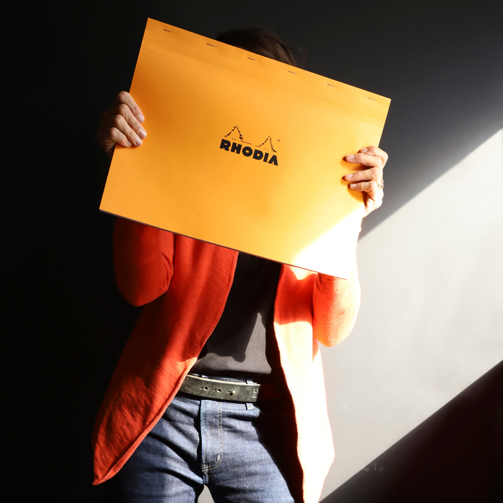 Rhodia Head Stapled Pad No.38 A3+ Orange, Squared