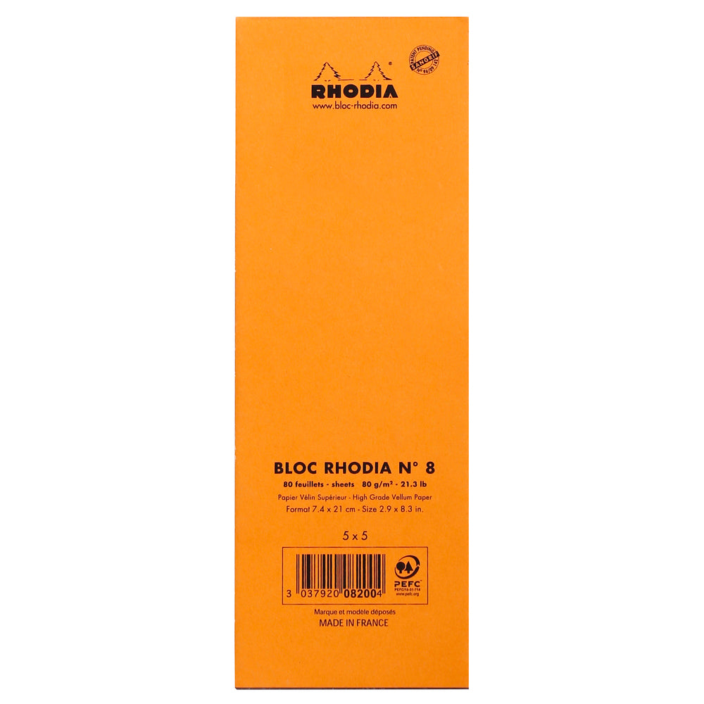 Rhodia Head Stapled Pad No.8, Squared