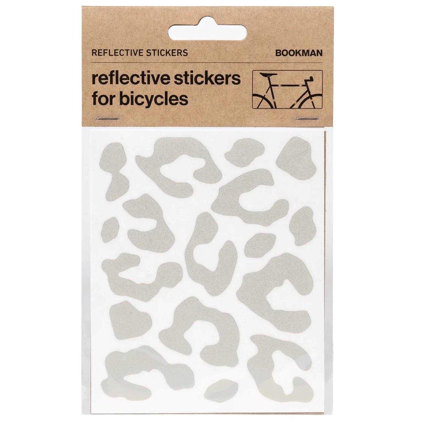 Bookman Urban Visibility Reflective Leopard Print Stickers, White