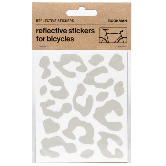 Bookman Urban Visibility Reflective Leopard Print Stickers, White