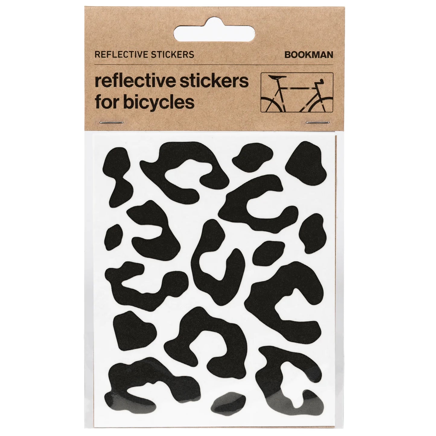 Bookman Urban Visibility Reflective Leopard Print Stickers, Black