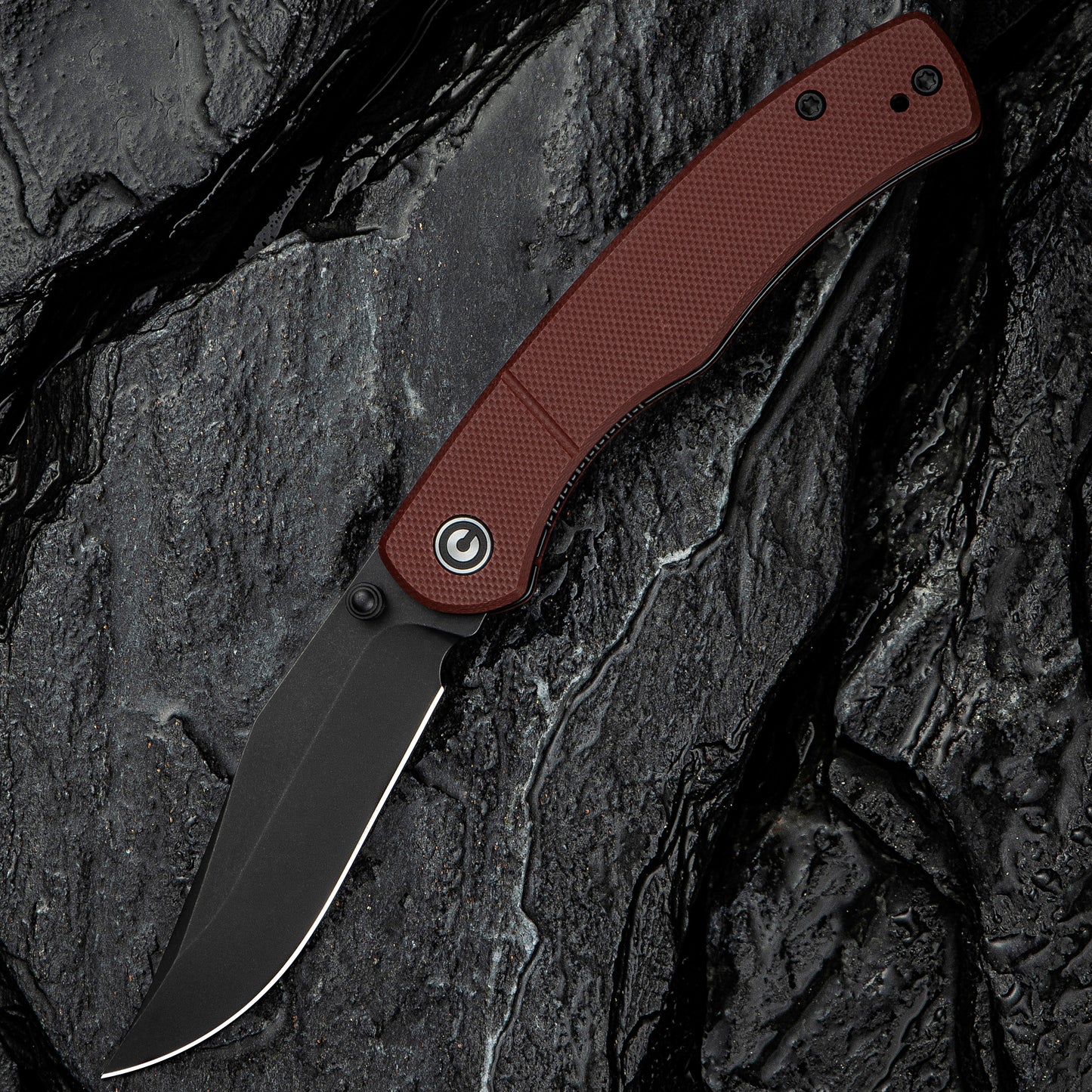 Civivi Clingman, Burgundy G10 / Black Stonewashed
