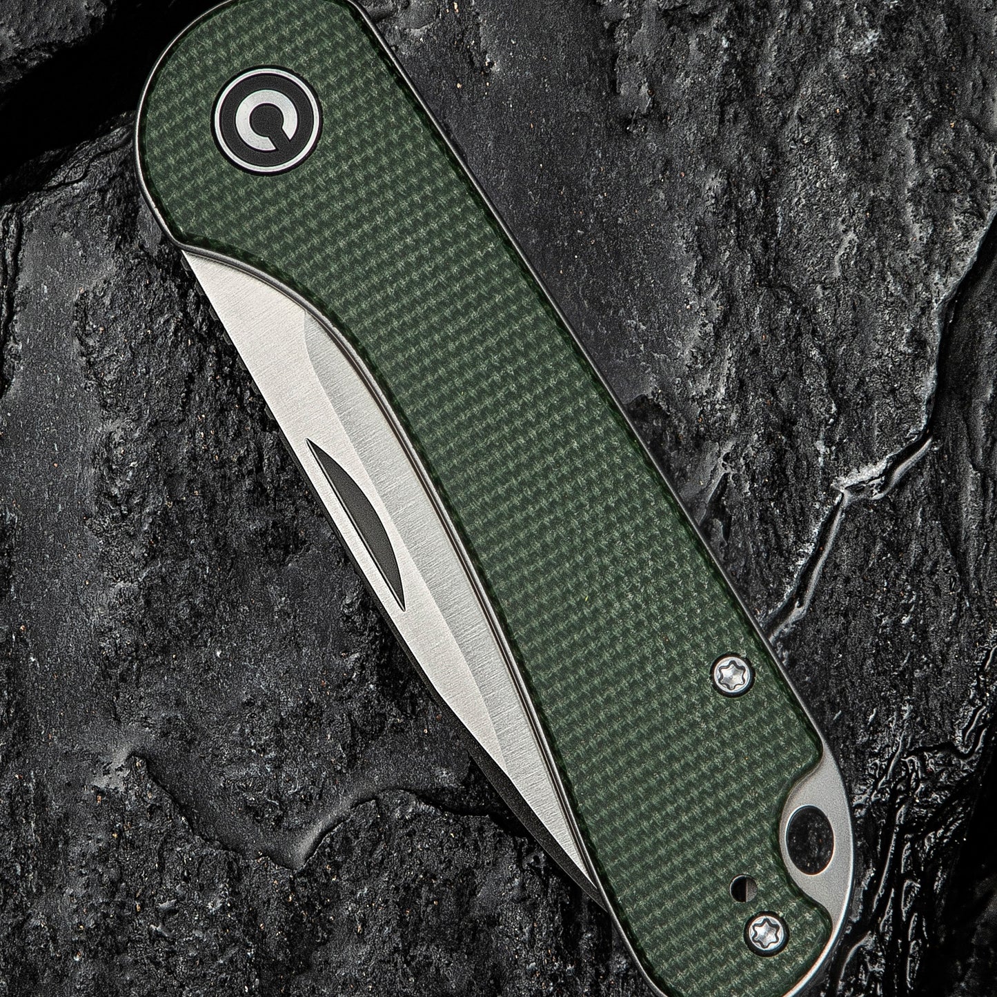Civivi Elementum Slip Joint, Green Micarta / Satin Finished