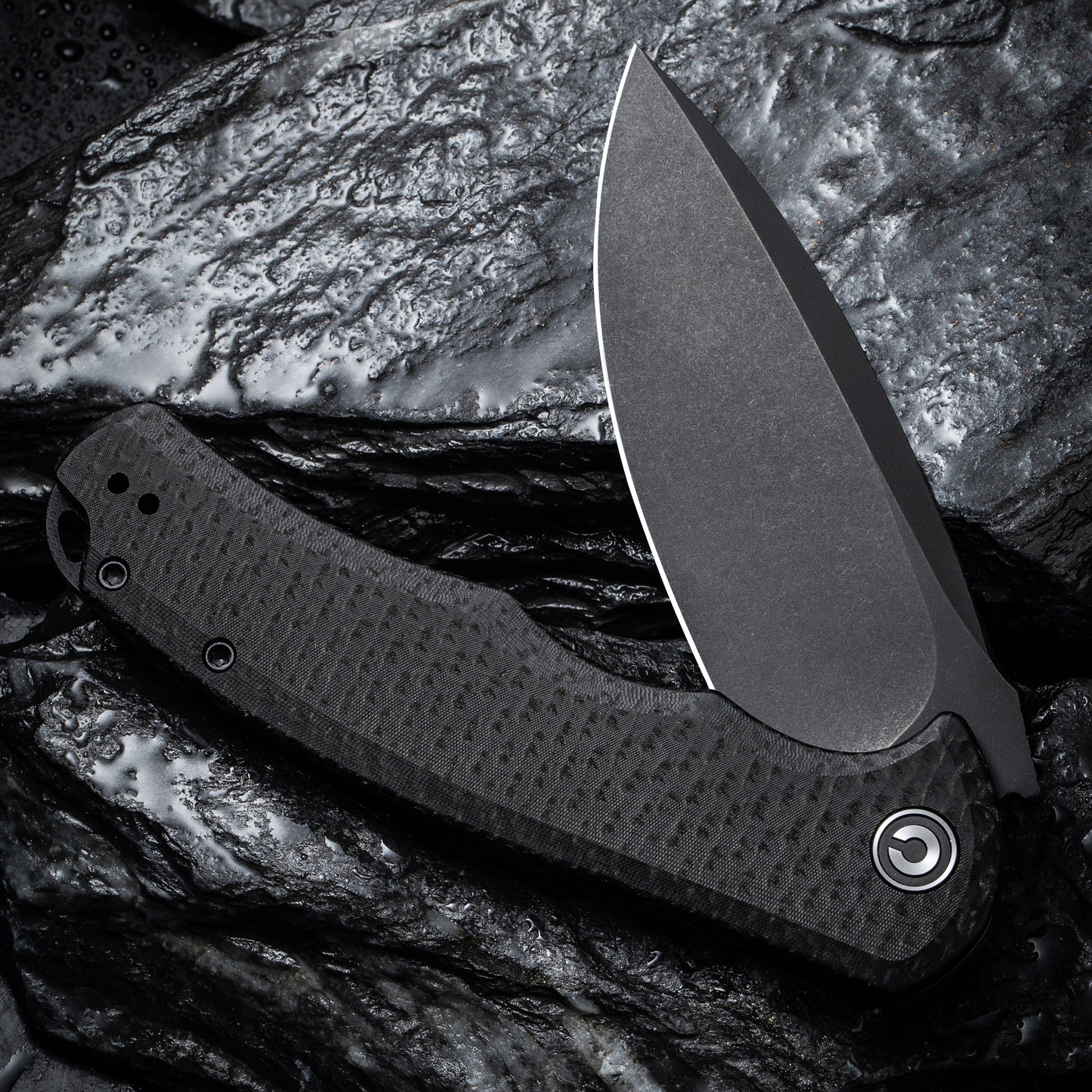 Civivi Praxis Coarse Micarta Handle, Black