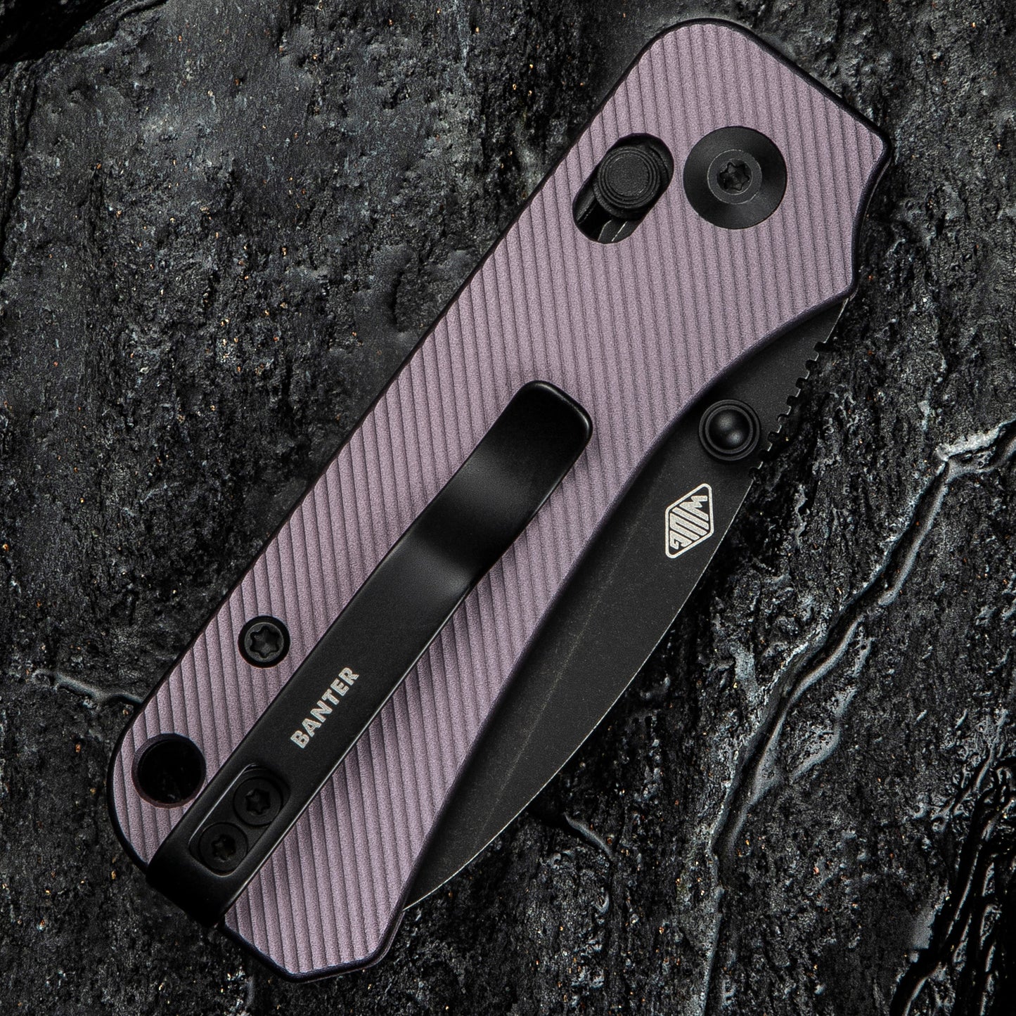 Civivi Baby Banter 2, Purple Aluminum/Black Stonewashed