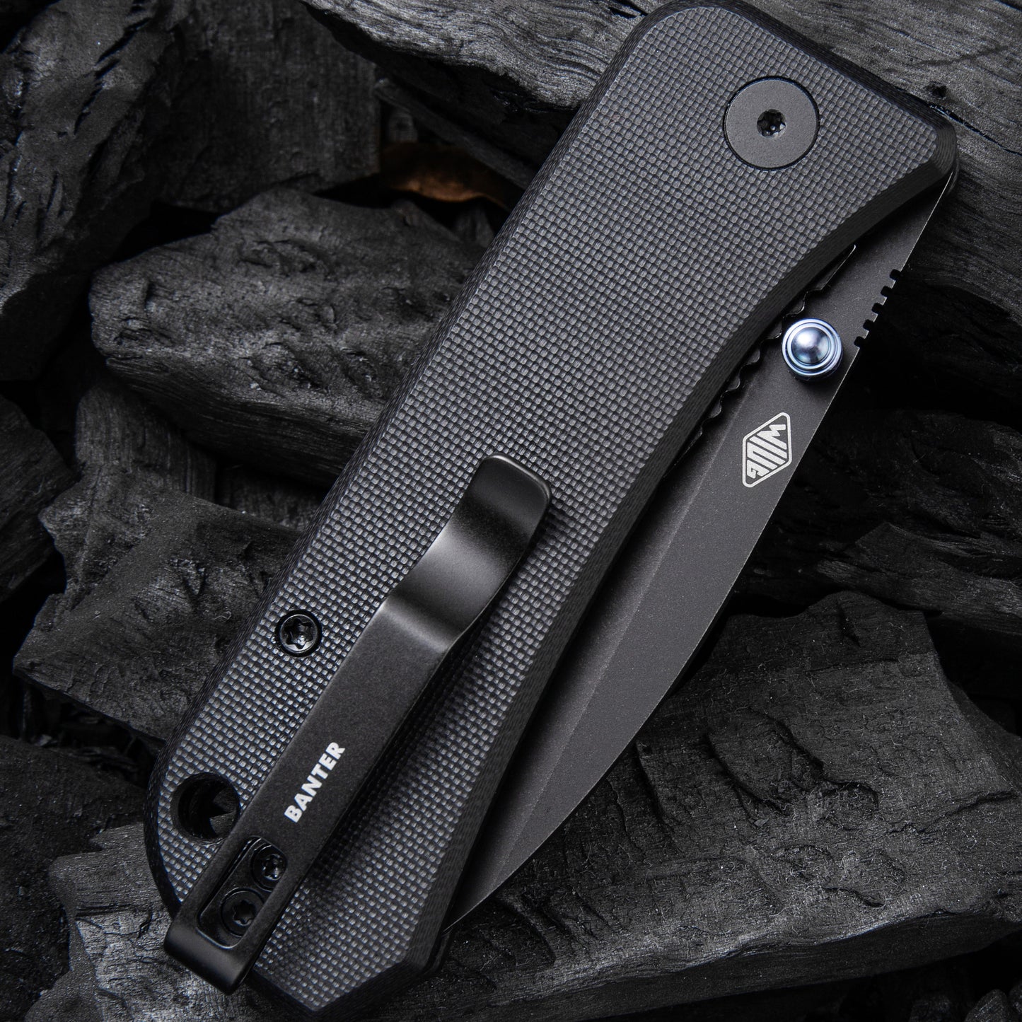 WEKNIFE Banter Thumb Stud, Black G10