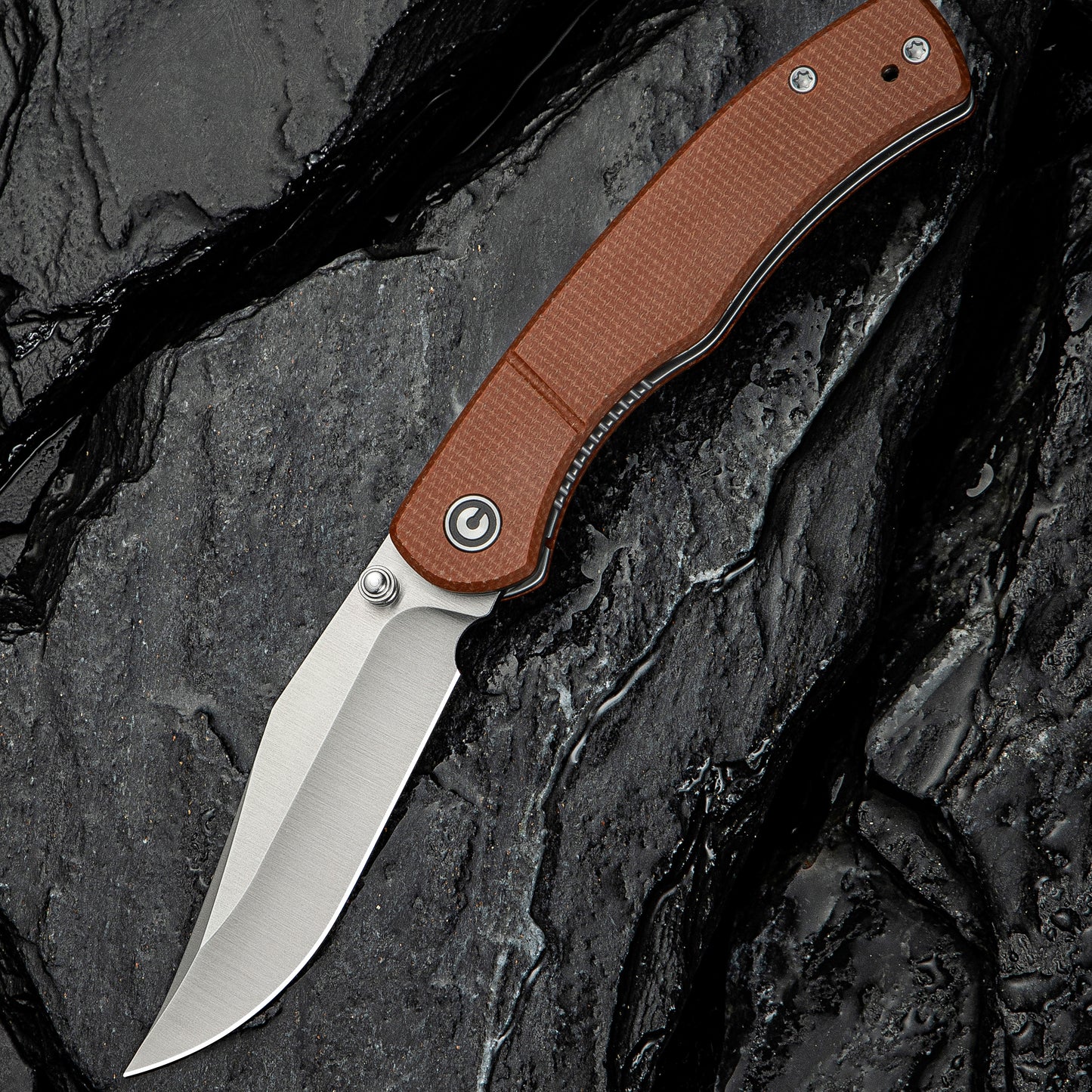Civivi Clingman, Brown Micarta / Satin Finished