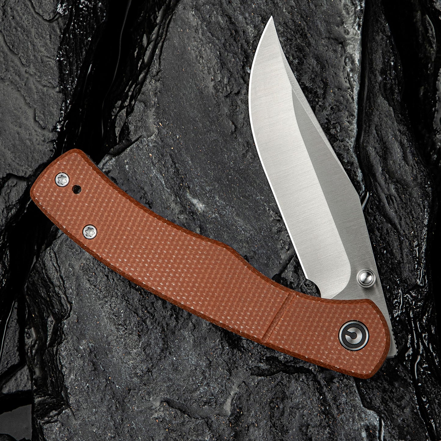 Civivi Clingman, Brown Micarta / Satin Finished