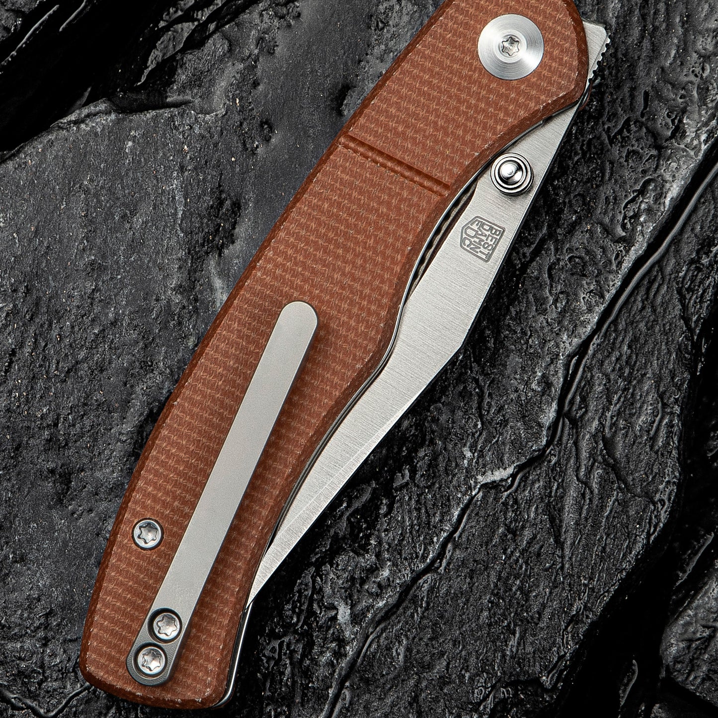 Civivi Clingman, Brown Micarta / Satin Finished