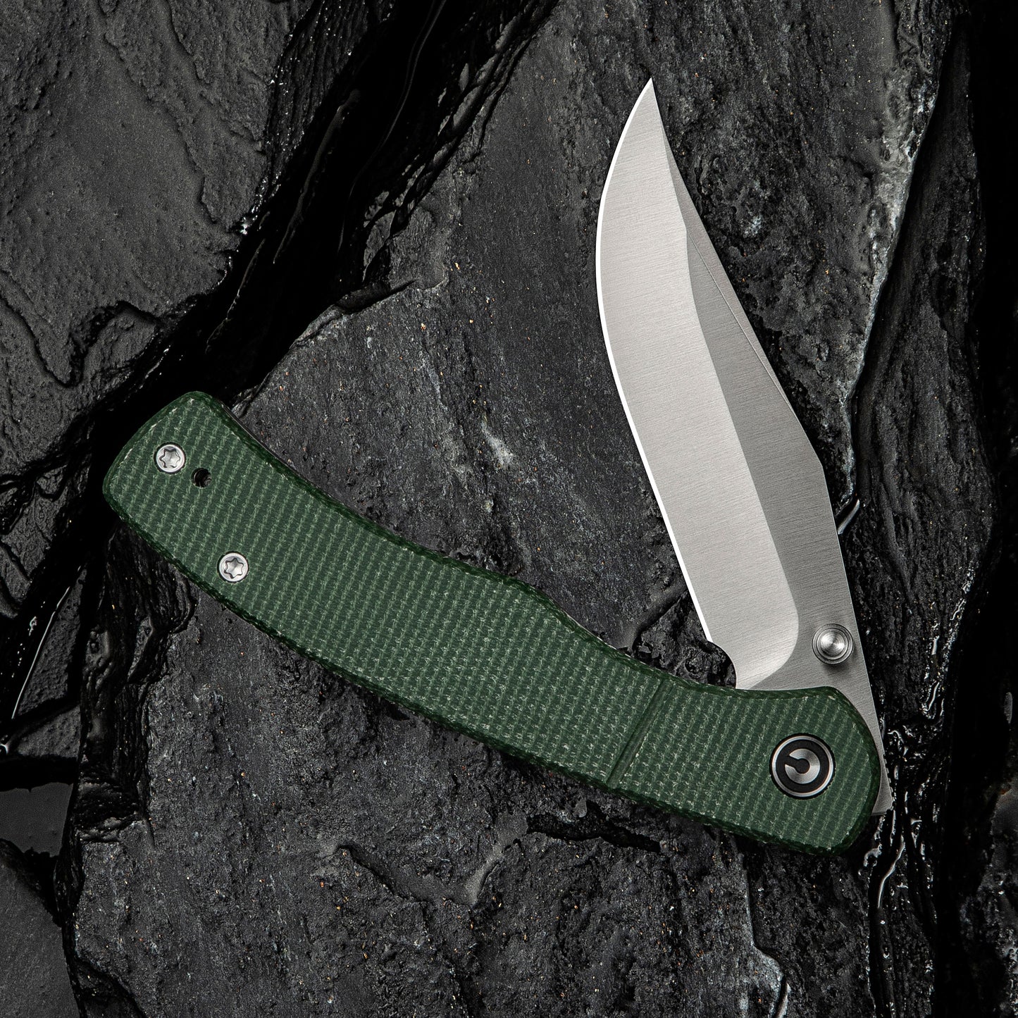 Civivi Clingman, Green Micarta / Satin Finished