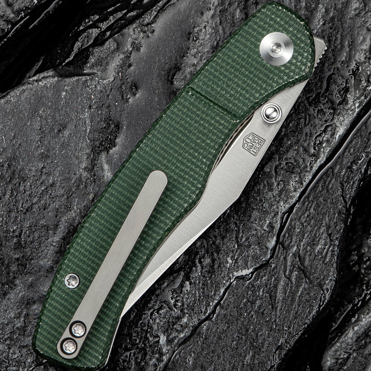 Civivi Clingman, Green Micarta / Satin Finished