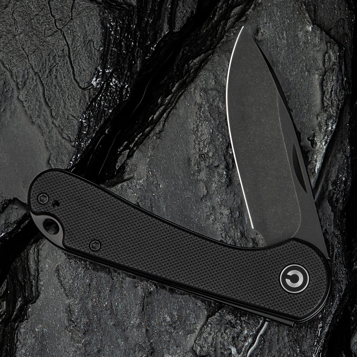 Civivi Elementum Slip Joint, Black G10 / Black Stonewashed