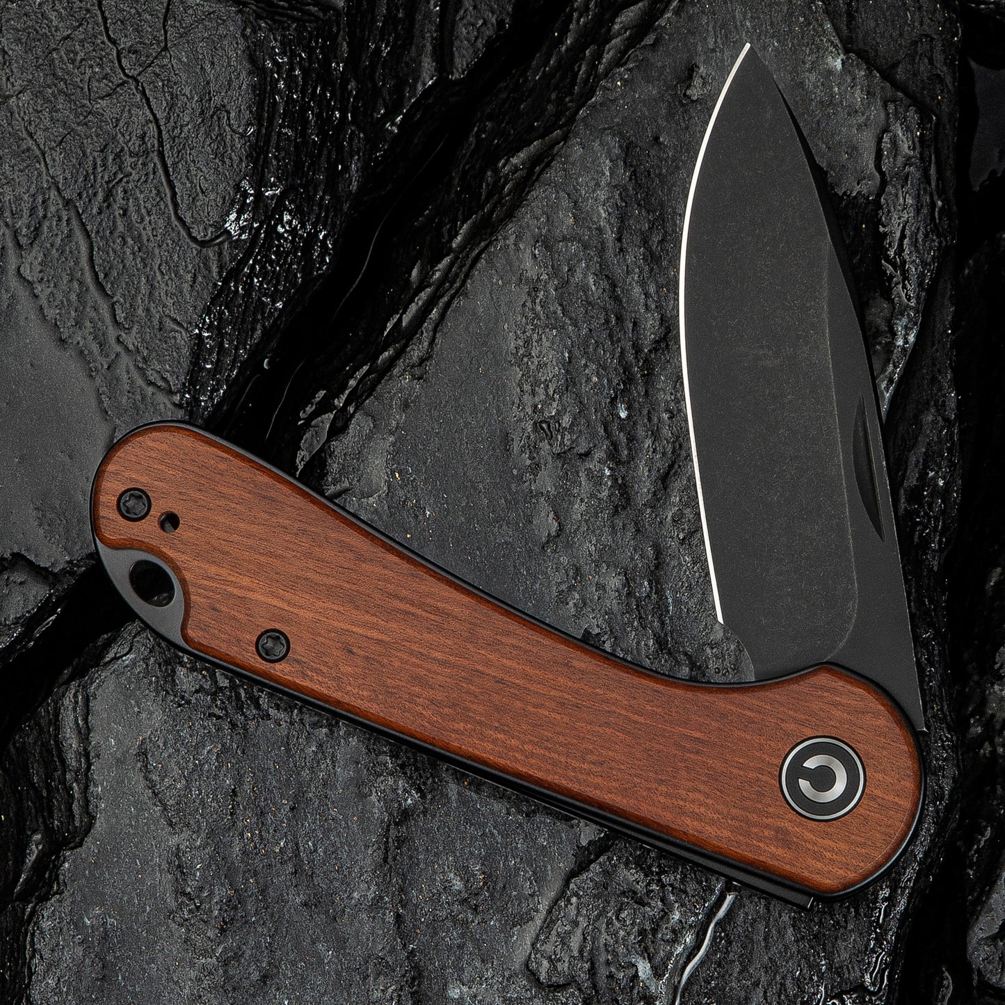 Civivi Elementum Slip Joint, Guibourtia Wood / Black Stonewashed